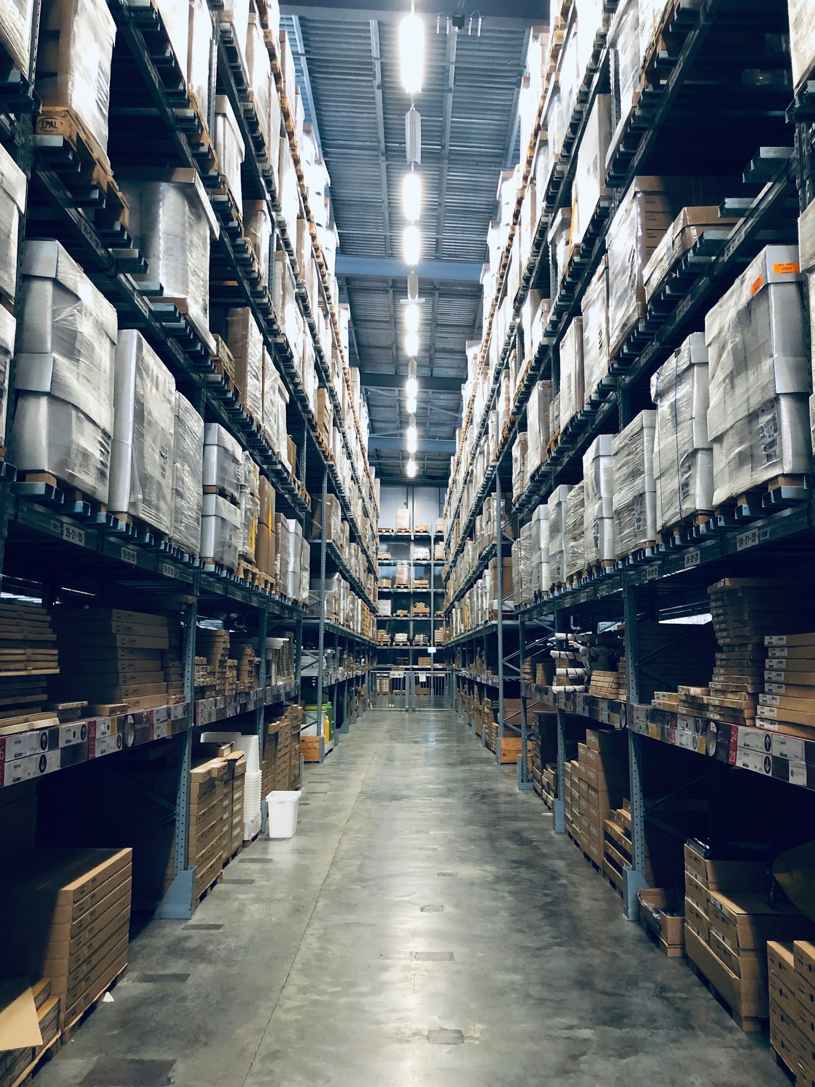 Organized warehouse interior